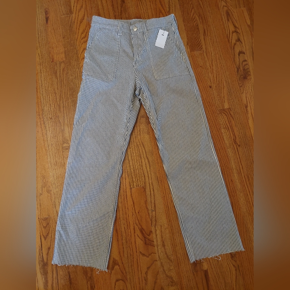 Mavi Pants size 27 "Shiela" stripe pant. Frayed Hem